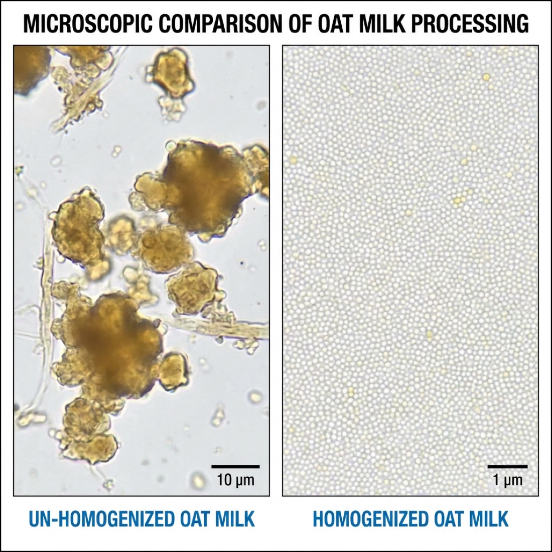 Glass of oat milk next to homogenizer